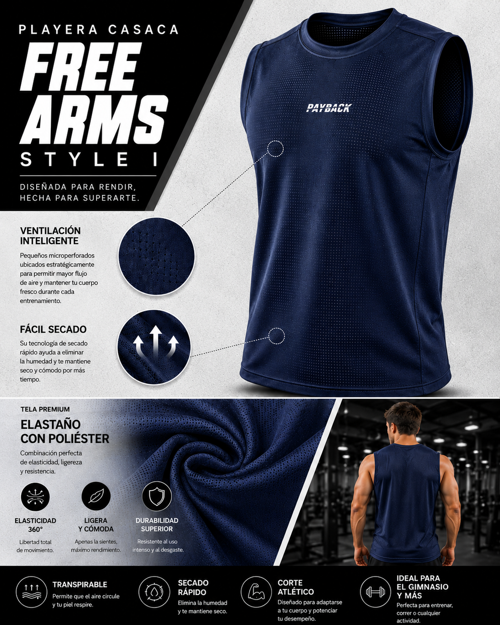 Playera Free Arms Style I