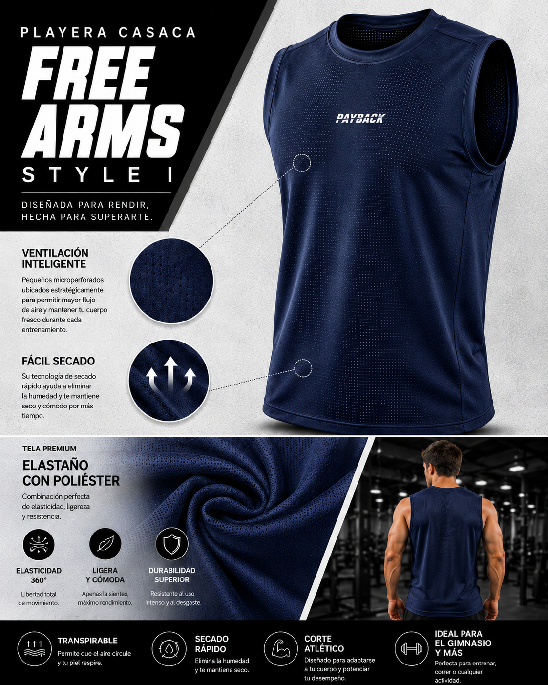 Playera Free Arms Style I