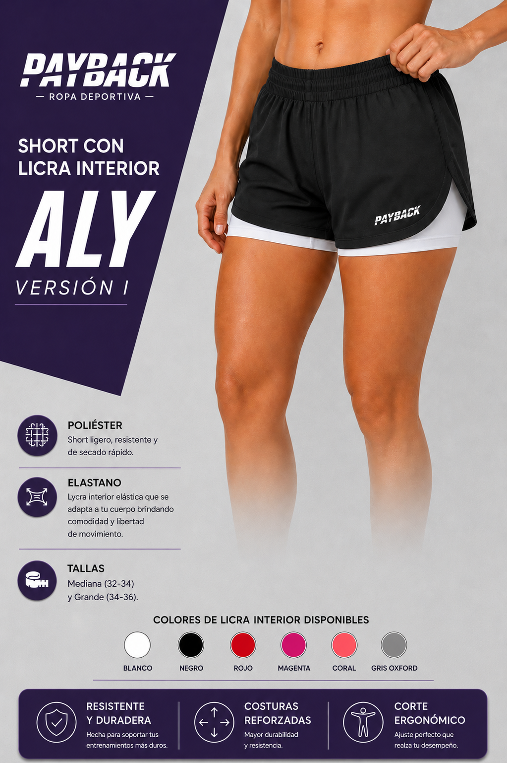 Short con Licra Interior ALY Versión I