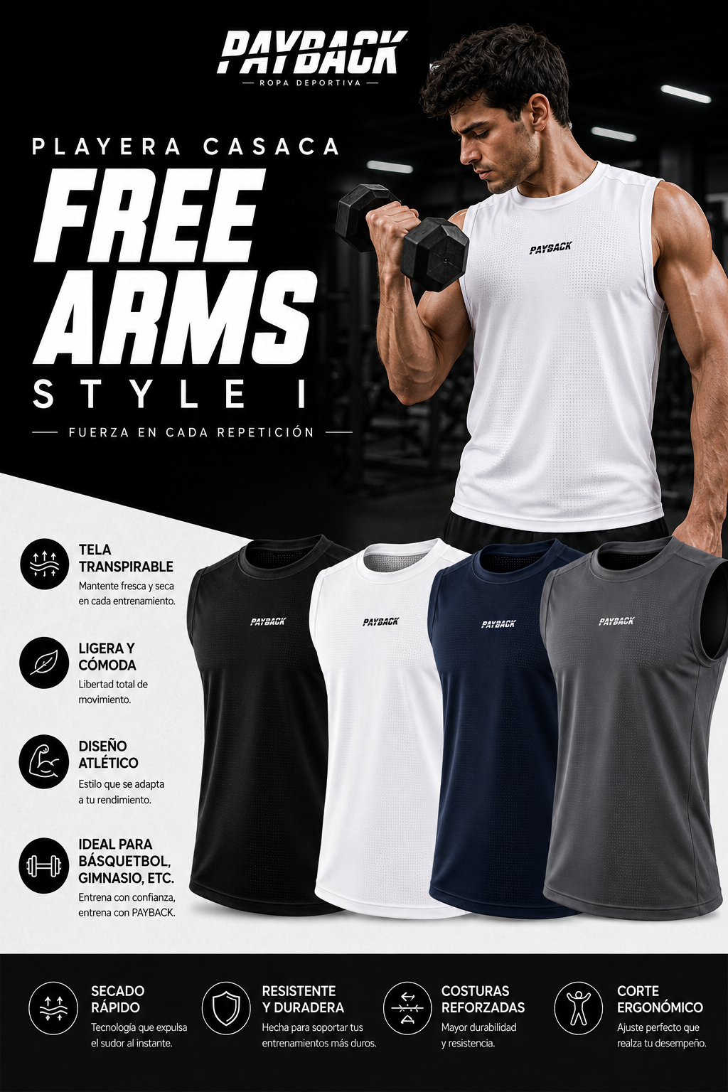 Playera Free Arms Style I