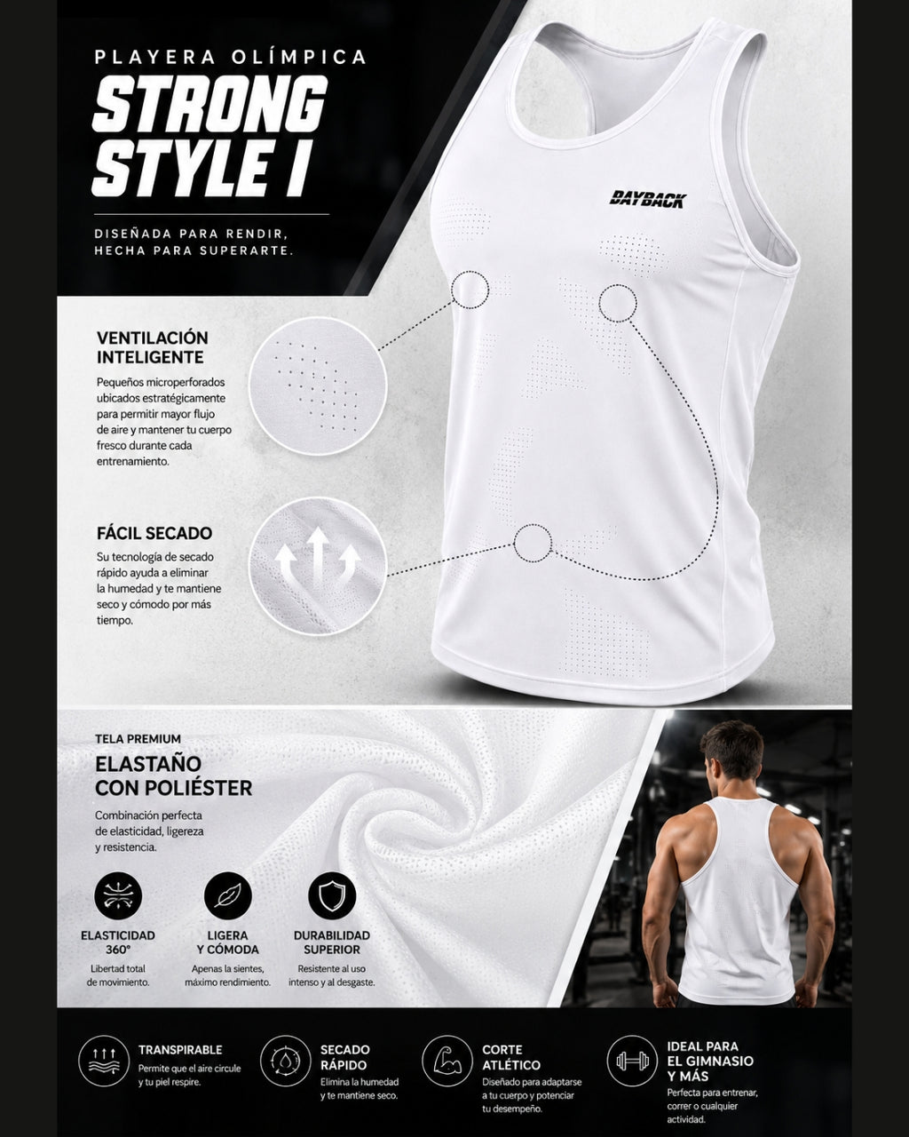 Playera Olympica Strong Style I