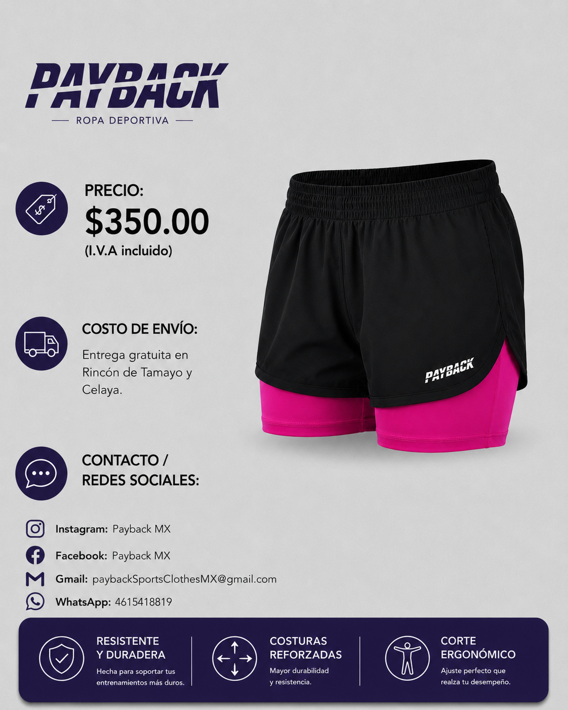 Short con Licra Interior ALY Versión I