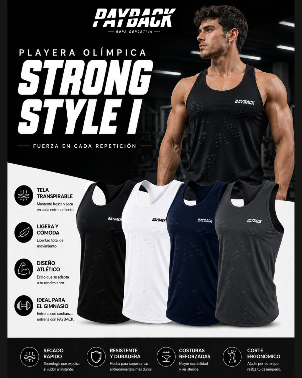 Playera Olympica Strong Style I