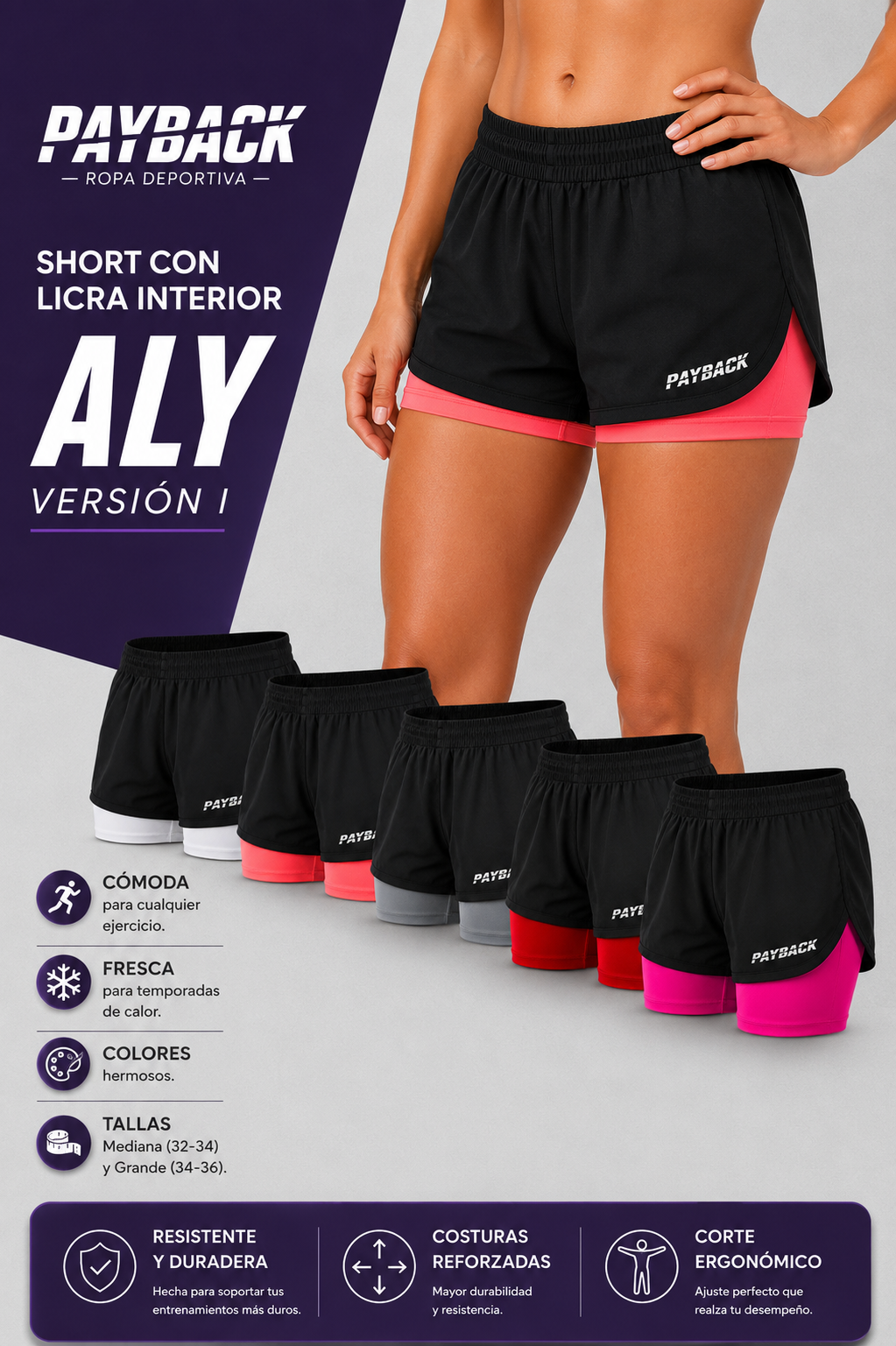 Short con Licra Interior ALY Versión I